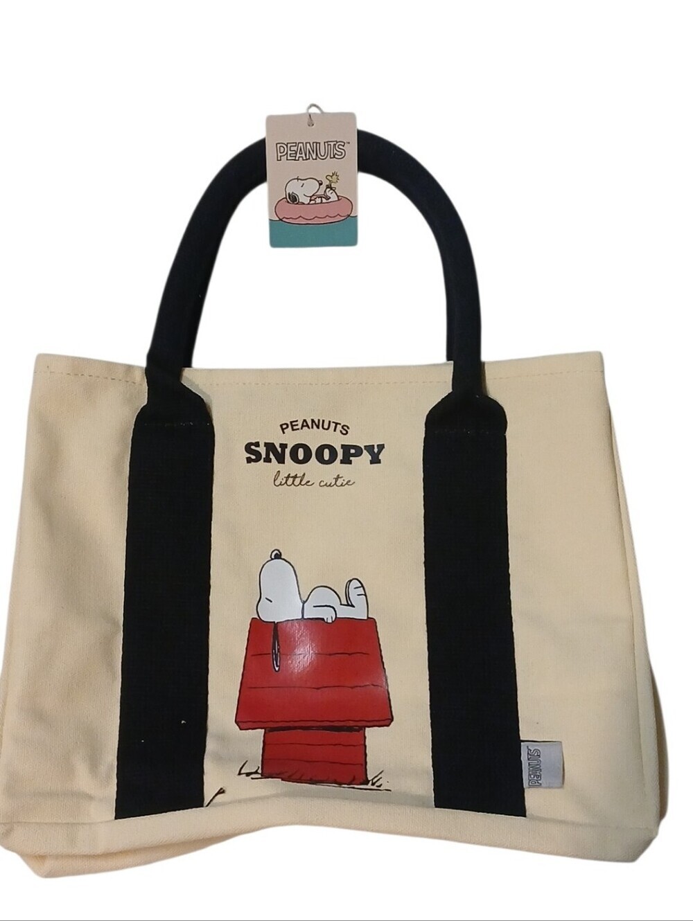 Peanuts - NWT Little Cutie Snoopy Bag, Medium Size Canvas Bag, Perfect Beach Bag - Picture 2 of 13